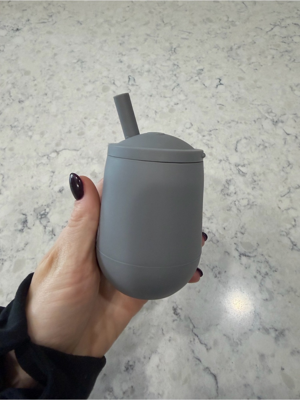 Grey EZ PZ Straw Training Cup Toddler